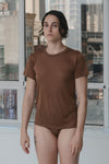 BASERANGE Classic Bamboo Fiber and Cotton Slim Fit T-shirt Series Collection Round Neck Bottoming Shirt France BAS-TOCT-BL-000-OCULAR